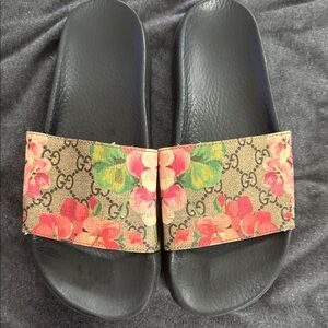 Gucci Floral Slide Sandals
